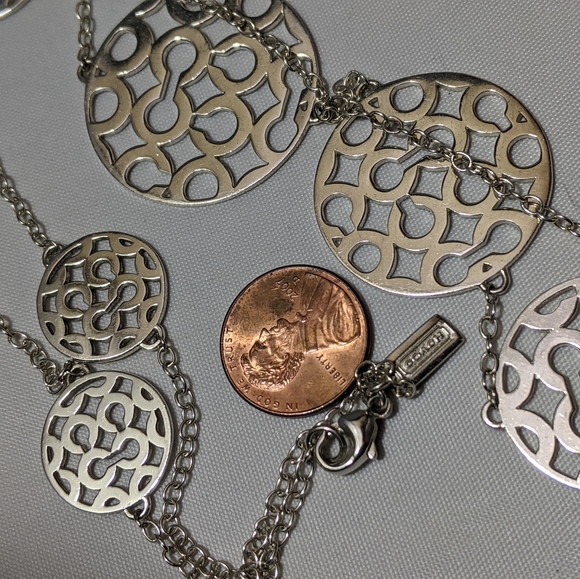 Sterling Coach Signature Necklace - Picture 5 of 9